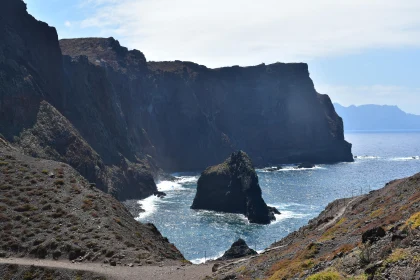 Dramatic Madeira Cliffs by the Sea