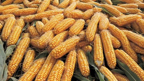 Glowing Yellow Corn Kernels from Recent Harvest