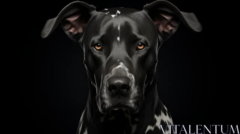 Enchanting Dog Portrait: A Study in Chiaroscuro AI Image