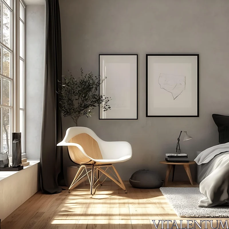 Serene Room Interior Design AI Image