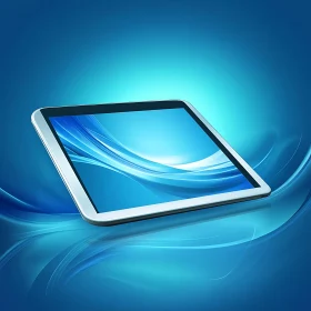 Floating Tablet with Swirling Light