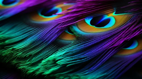 Luminous Neon-Colored Peacock Feathers | Nature Wonders