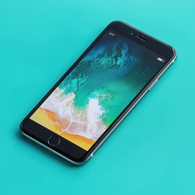 Mobile Phone Beach Scene