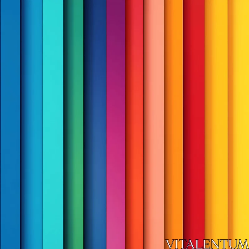 Spectrum of Colorful Vertical Stripes AI Image