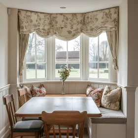 Sunlit Dining Nook with Floral Accents