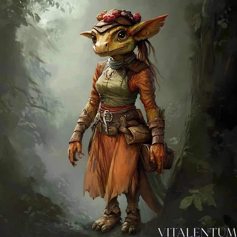 AI ART Enchanting Goblin in Woodland Attire