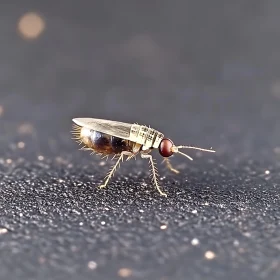 Macro Shot of Insect Showcasing Detailed Anatomy