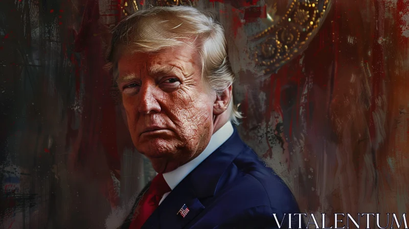 Donald Trump Intense Expression AI Image