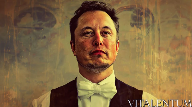 AI ART Elon Musk's Artistic Portrait in Tuxedo