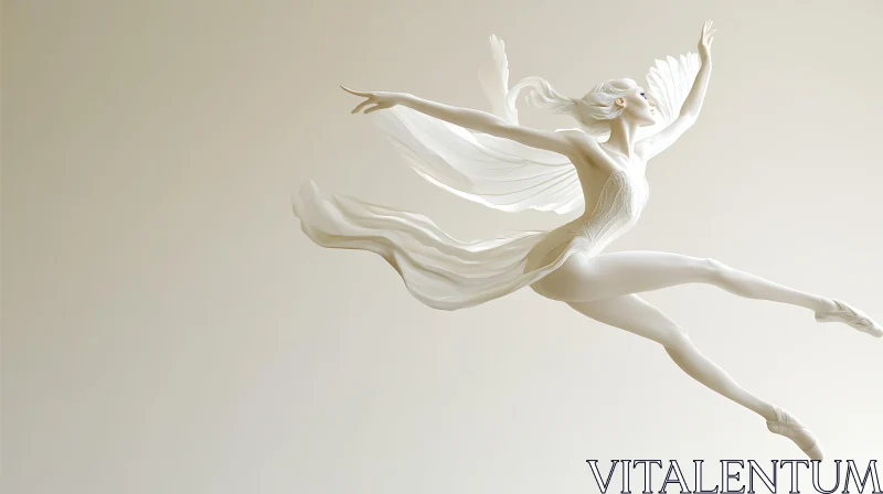 Graceful Ballerina with Wings AI Image