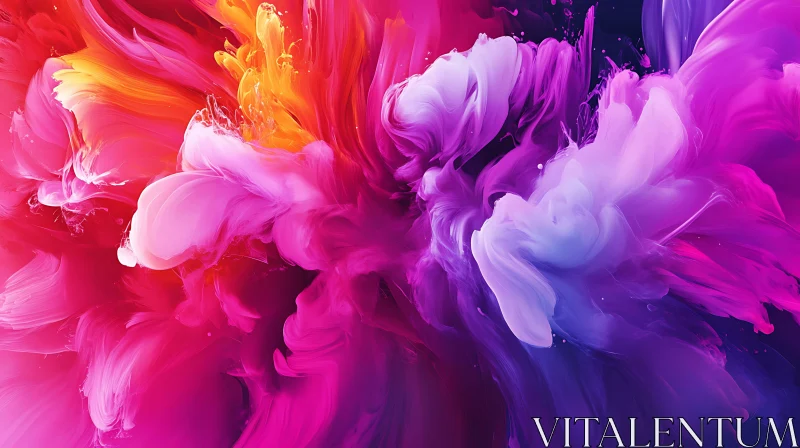 Abstract Color Explosion Painting AI Image