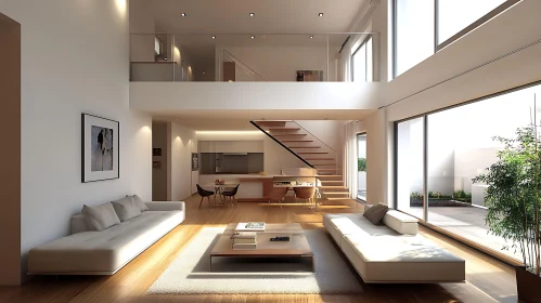 Minimalist Home Interior with Open Layout