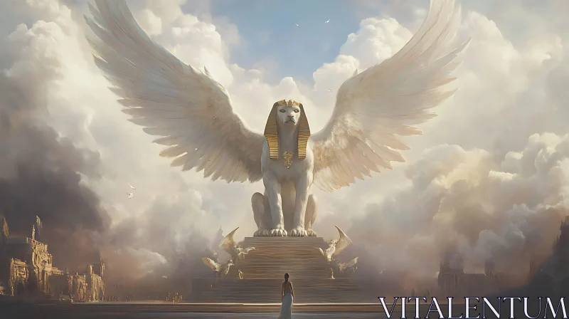 Guardian of the Sands: Winged Sphinx AI Image