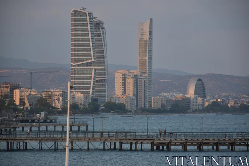 Limassol Seafront Urban Landscape Free Stock Photo