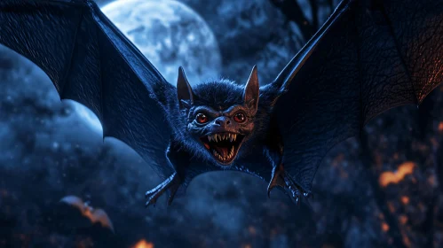 Night Creature: Bat in Flight