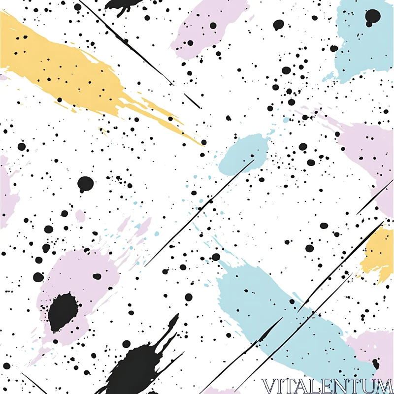 Pastel Splatter Abstract Art AI Image