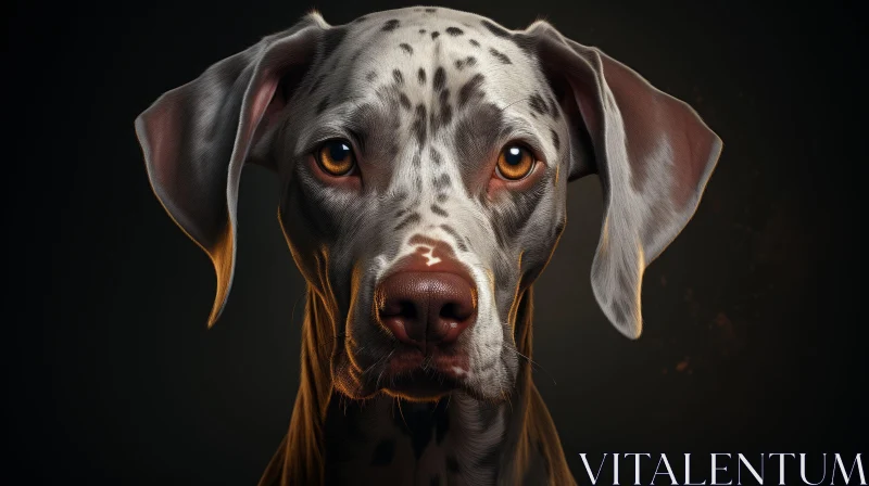Dalmatian Dog Portrait - Meticulous Detailing and Realistic Render AI Image