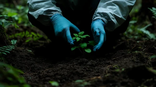 Hands Planting New Tree Sapling