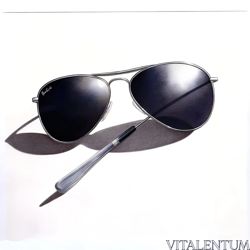 AI ART Classic Sunglasses Still Life