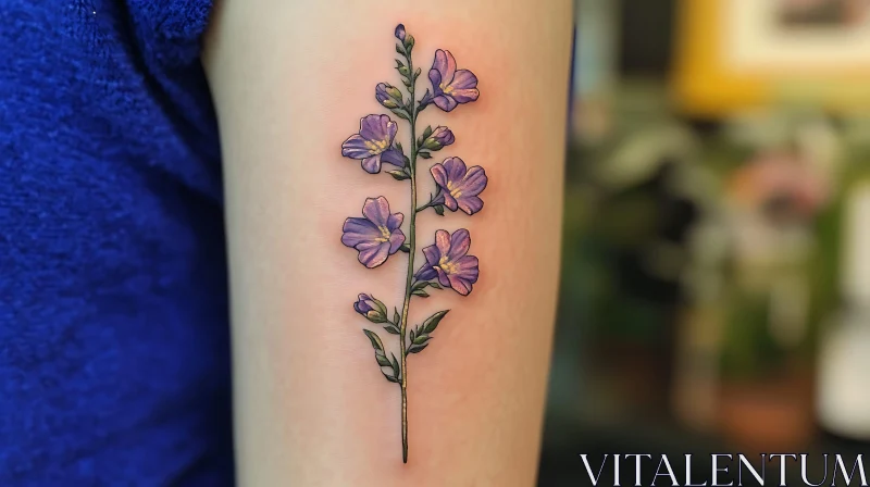 Intricate Floral Tattoo on Arm AI Image