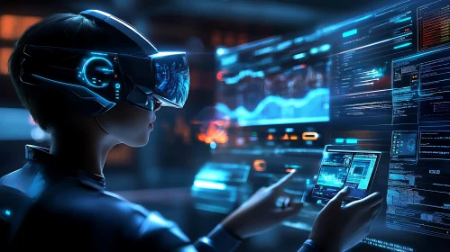 Virtual Reality Interface Digital Art