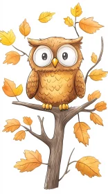 Charming Owl Illustration