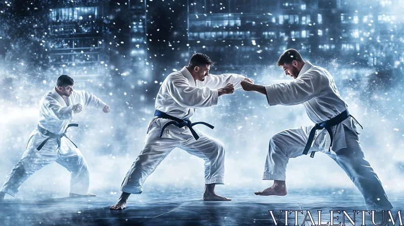 Martial Arts Combat Karate Fight AI Image