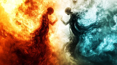 Elemental Embrace: Fire Meets Water