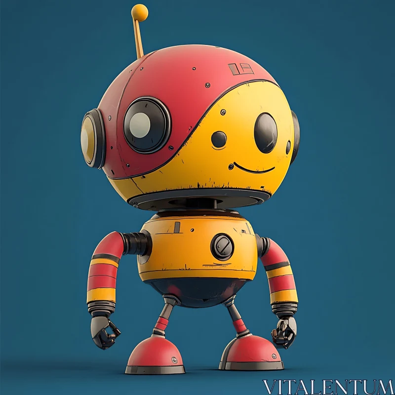 AI ART Whimsical Toy Robot Illustration