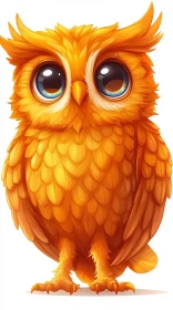 Adorable Cartoon Owl Art