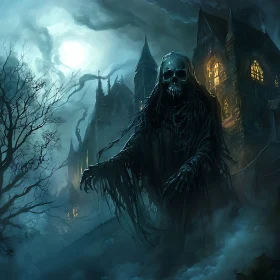 Specter of Death in a Gothic Setting