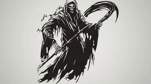 Death with Scythe Illustration