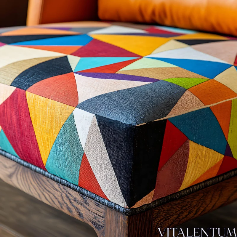 AI ART Abstract Geometric Textile Furniture Detail