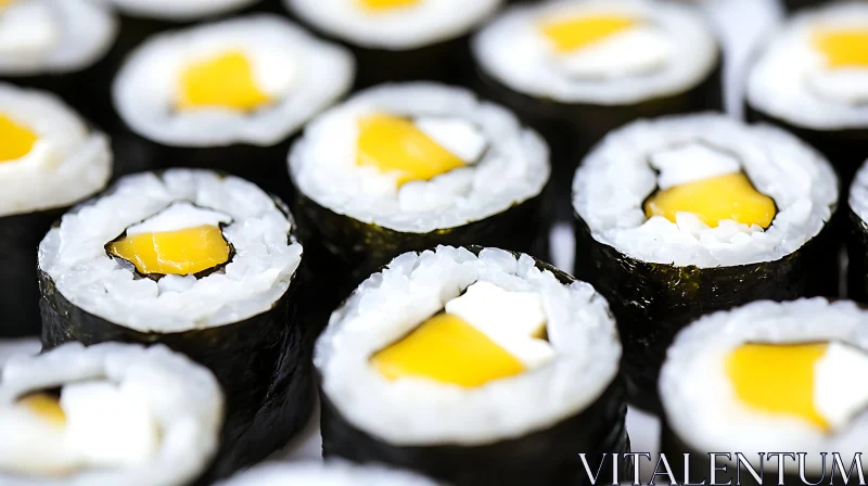 Mango and Cheese Sushi Delights AI Image