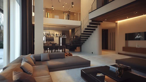 Sleek and Spacious Living Area