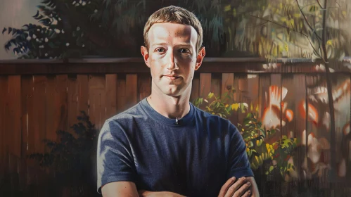 Mark Zuckerberg Outdoor Garden Portrait