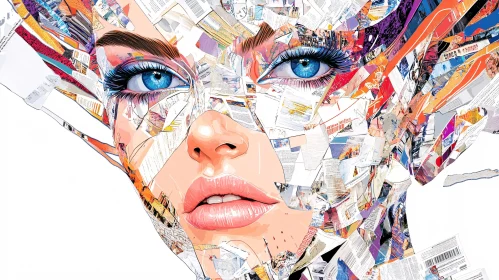 Fragmented Beauty: A Collage Portrait