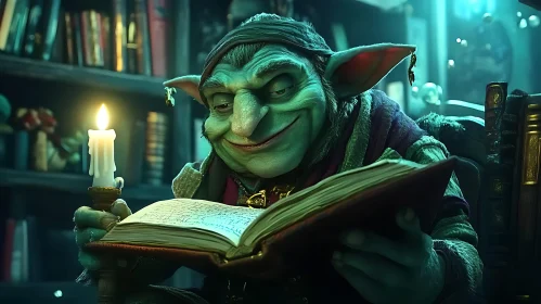 Goblin's Illuminated Reading Moment