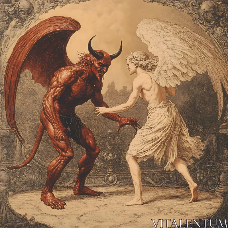 AI ART Standoff Between Good and Evil