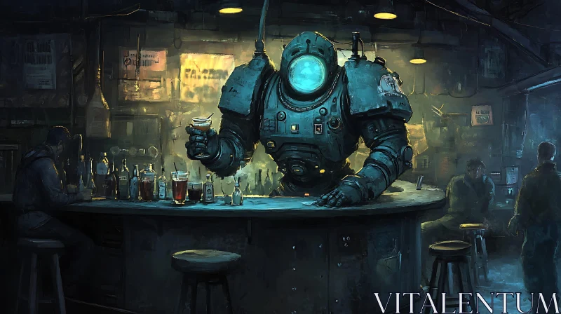 Android at the Local Pub AI Image