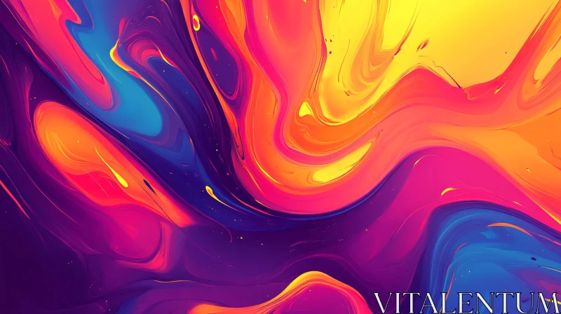 AI ART Fluid Color Blend - Abstract Art