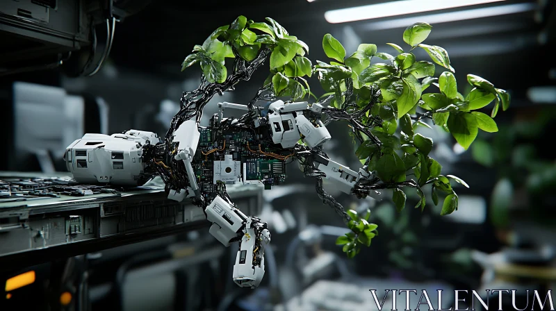 AI ART Technological Symbiosis: Robot and Greenery