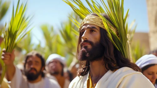 Religious Palm Sunday Celebration Image