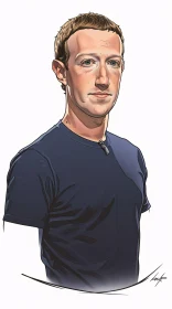 Mark Zuckerberg: An Artistic Representation