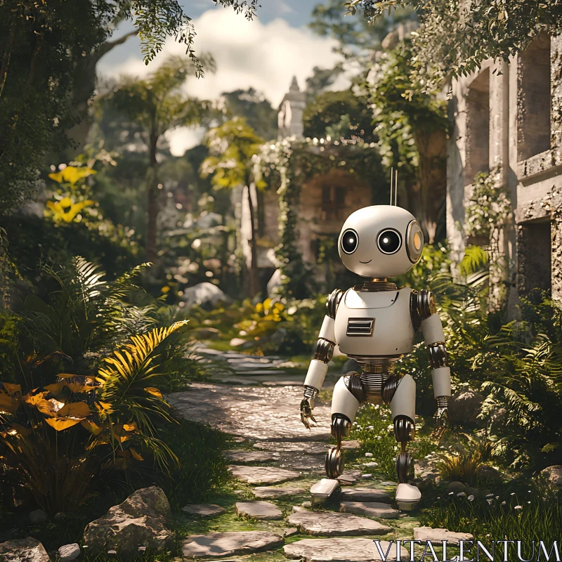 AI ART Robot in the Garden