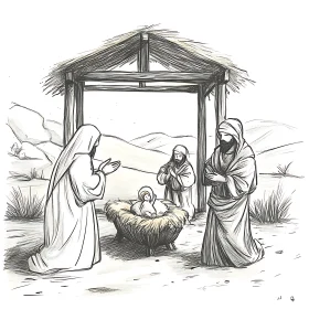 Simple Nativity Scene