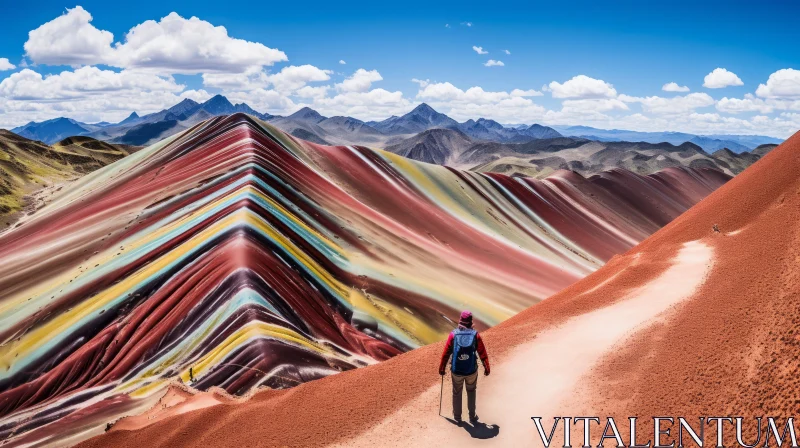 Colorful Mountains: A Captivating Journey of Nature and Exploration AI Image