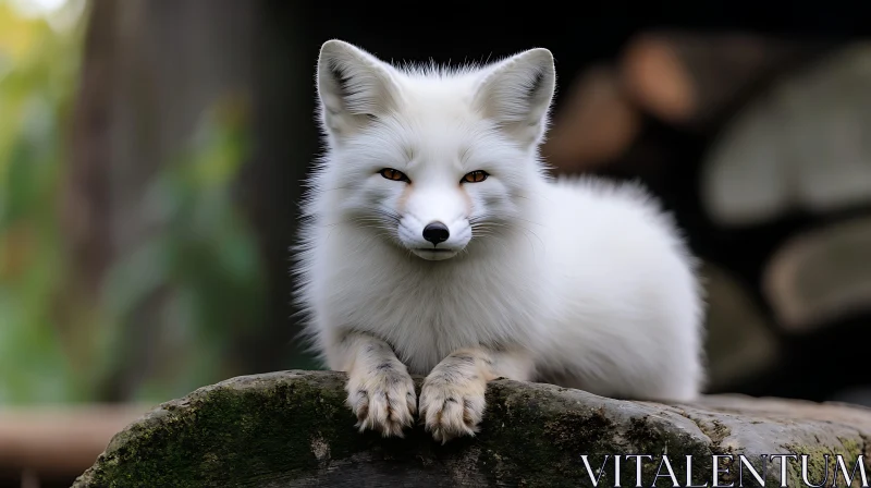 Portrait of a White Arctic Fox AI Image