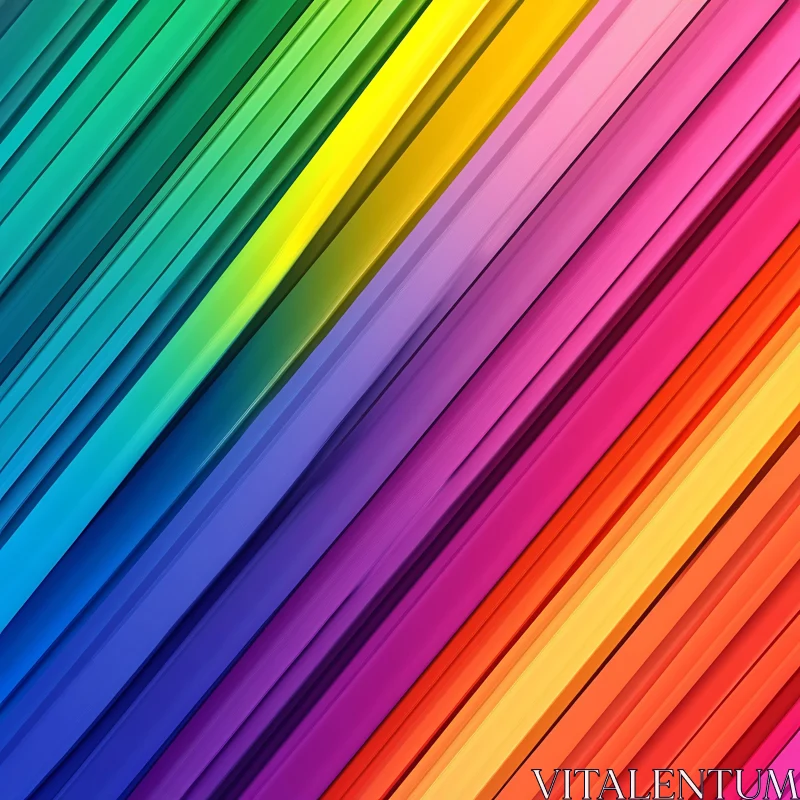 Rainbow Spectrum Lines Art AI Image