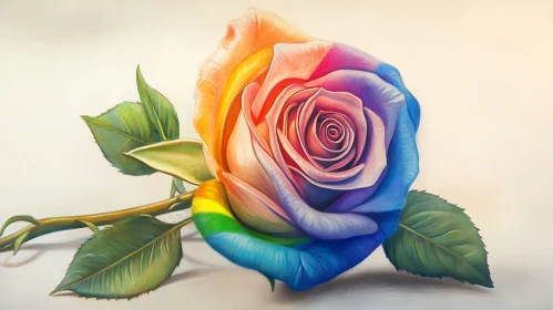 Rainbow Colored Rose